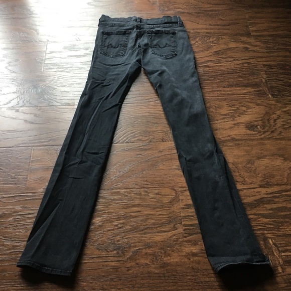 7 For All Man Kind Black Skinny Jeans - Picture 3 of 8